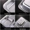 304 Stainless Steel Rectangular Divided Lunch Tray