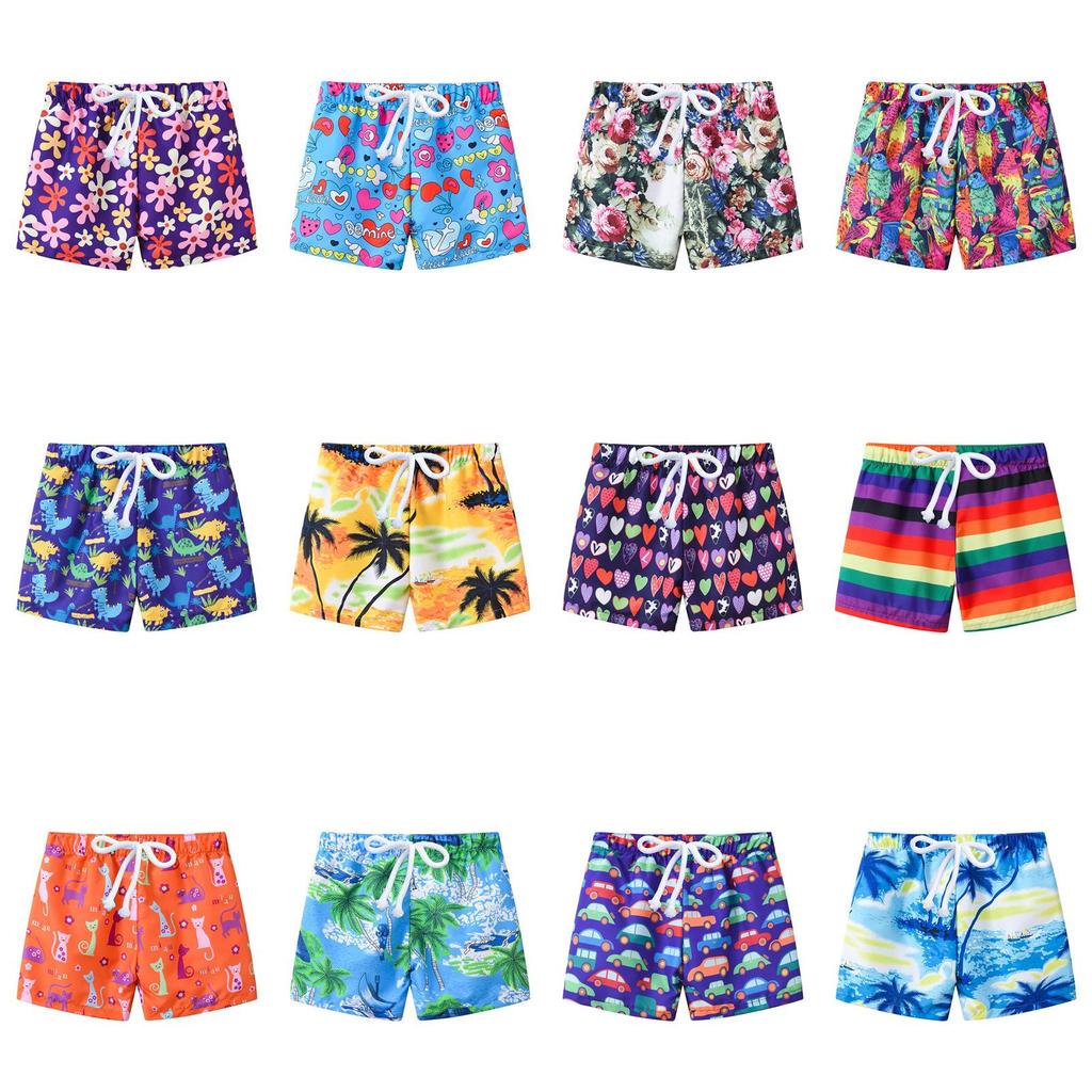 Boy's Spring and Summer Casual Shorts Fashion Print Beach Shorts