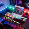 Custom Name Personalized Geometry Dash Pattern Mousepad, Laptop PC Desk Mat, Decorative Desk Mat for Home Keyboard Pad Gift