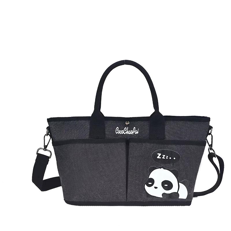 

Регулируемая уникальная сумка через плечо в стиле панды для женщин, высококачественная дизайнерская сумка большой вместимости, универсальная сумка через плечо