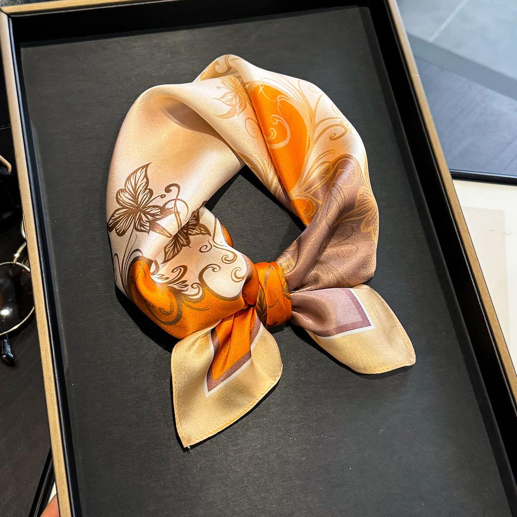 100% Silk Scarf Women Shawls Wraps for Ladies Foulard Scarves Neckerchief Female Hijab Bandana Luxury Spring Fashion bufanda