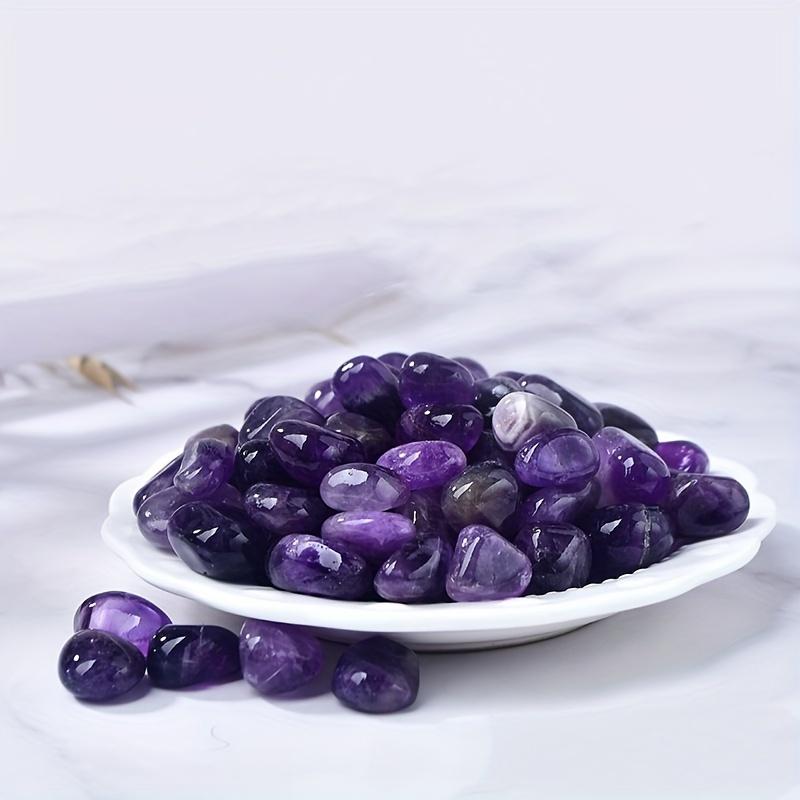 Amethyst Polished Gravel50-100GNatural Crystal StoneDIYHandmade Jewelry Materials Fish Tank Landscaping Decoration