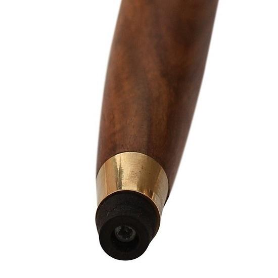 93.98 Cm Bird Walking Stick Brown and Brass Handle In Golden Natural Wood Unisex Cane