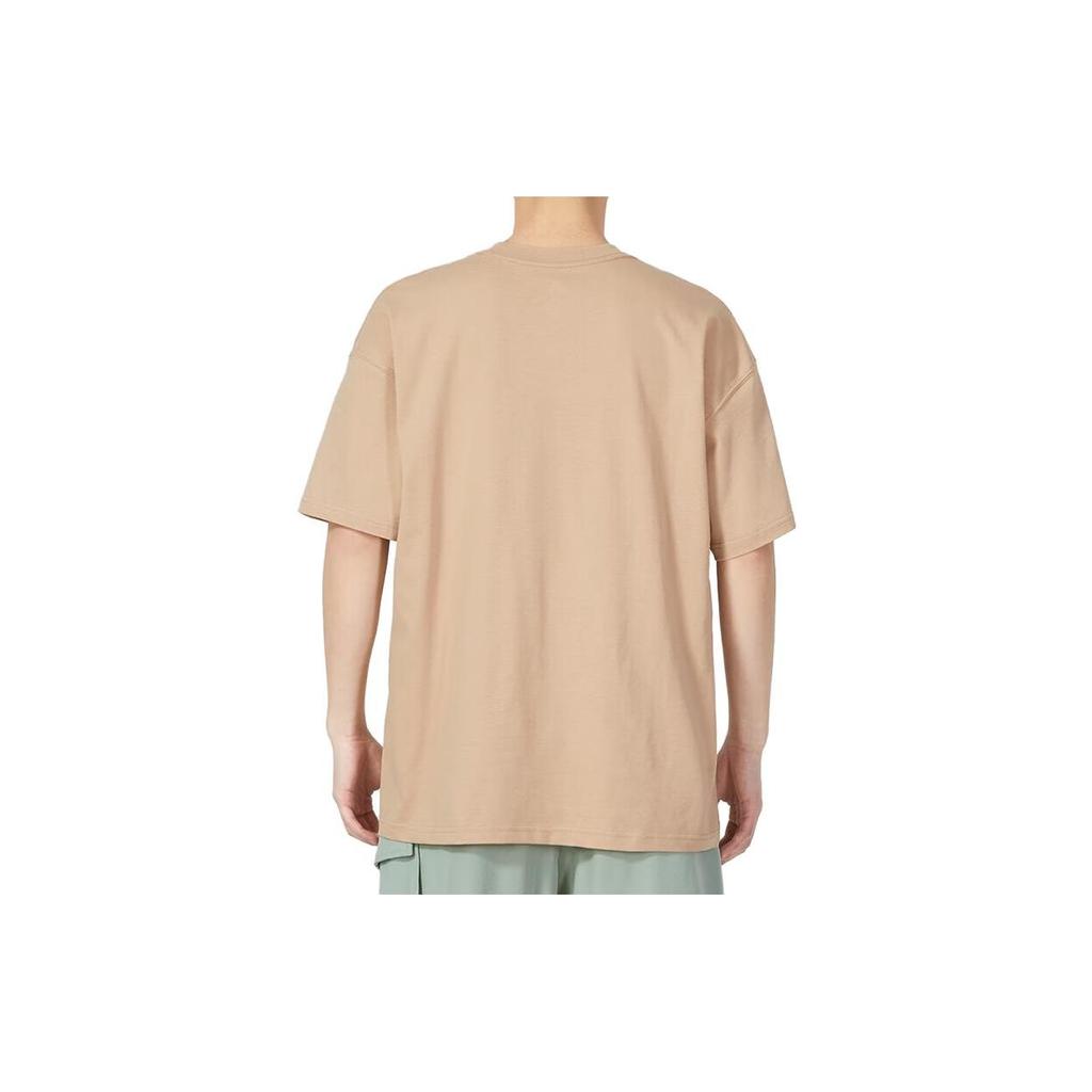 Nike Solid Pattern Print Crew Neck Short Sleeve T-shirt Men Tops Khaki FB8139-200