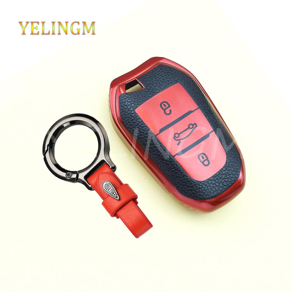 Tpu For Peugeot 2008 3008 4008 5008 308 408 508 Citroen C1 C2 C4 C6 C3-Xr Grand Ds3 Ds5 Leather Car Smart Key Case Cover Shell