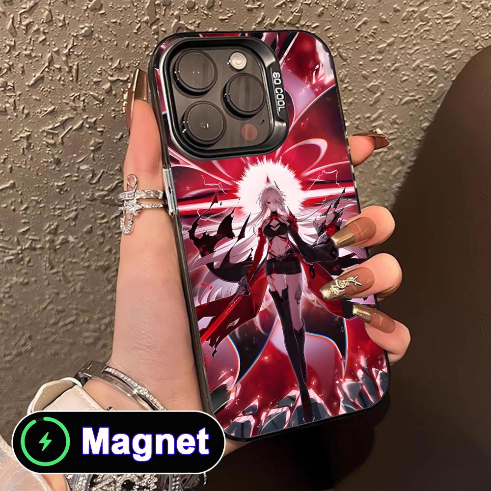 

HSR Acheron Translucent MagSafe Mobile Phone Case for iPhone 17 16 15 14 13 12 11 Air Pro Max Plus Colorful Cover iPhone 11