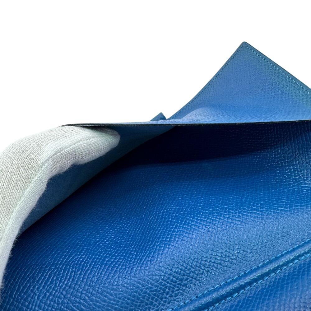 HERMES leather leather Agenda Vision Notebook cover blue leather mens Used