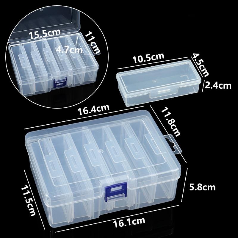 1 Set Crafts Beads Jewelry Accessories 4/6/8/12 Grids Adjustable Transparent Rectangular Storage Boxes With Dividers
