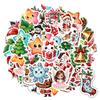 35pcs Festive Snowman Stickers Whimsical Santa Stickers Stationery Stickers For Guitar DIY Skateboard Laptop Luggage