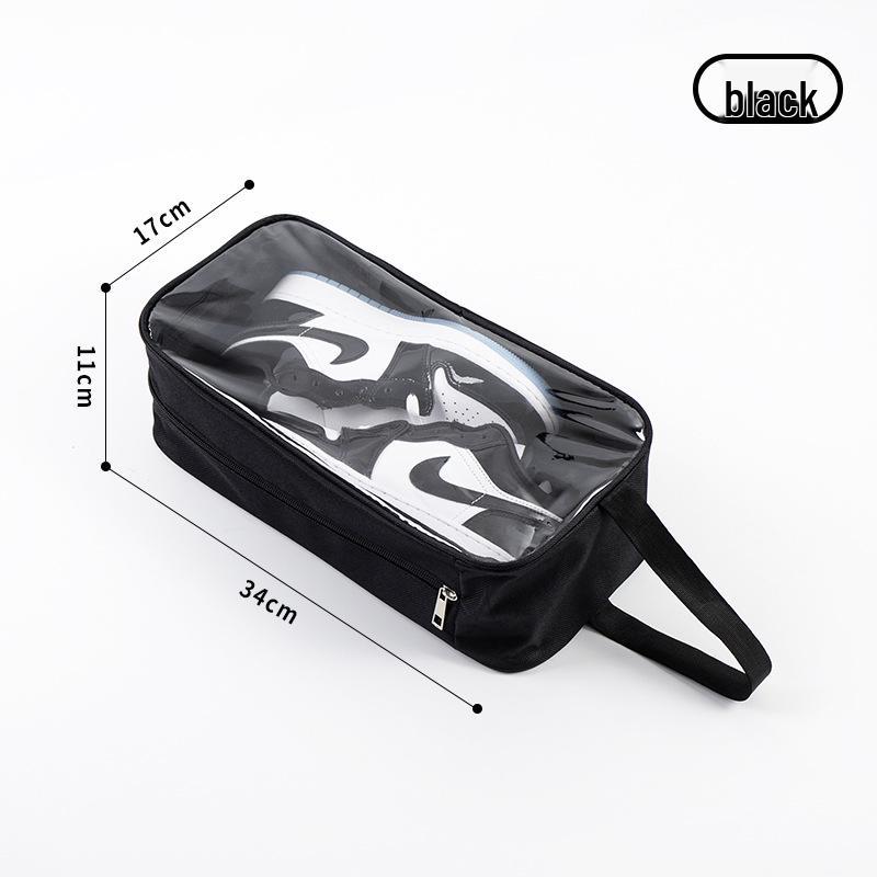 Dual-Layer Transparent Shoe Storage Bag with Zipper - Dustproof and Multipurpose Travel Shoe Cover