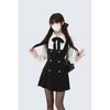 Francuska Czarna Bogata Mała Księżniczka Dwuczęściowa Sukienka - Damska Kolekcja Jesienna