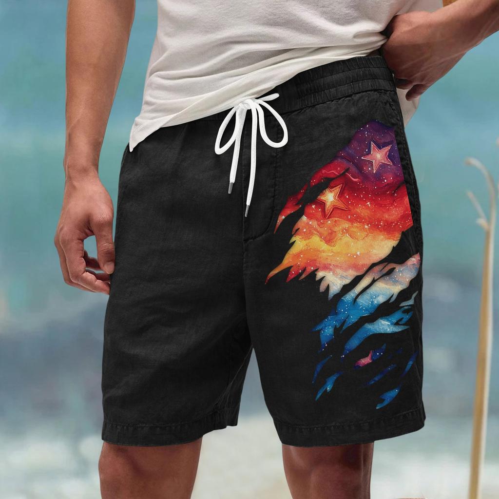 Men's Summer Large Casual Loose Sports Pants Beach Shorts