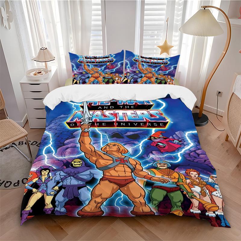 Set Biancheria da Letto Piumone He-Man Masters of the Universe Adventure Regalo per Camera da Letto, Include 1 Copripiumone e 2 Federe, Senza ImbottituraB573