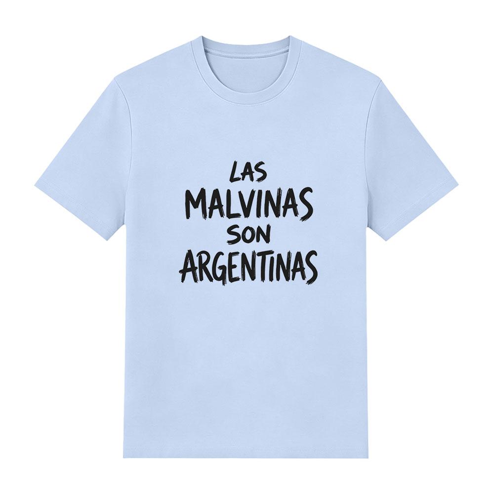 Die Falklandinseln sind Argentinisch Argentinischer Stolz Buchstabendruck T-Shirt Herren Mode Lässig Kurzarm Damen O-Ausschnitt Baumwolle Locker Oberteil