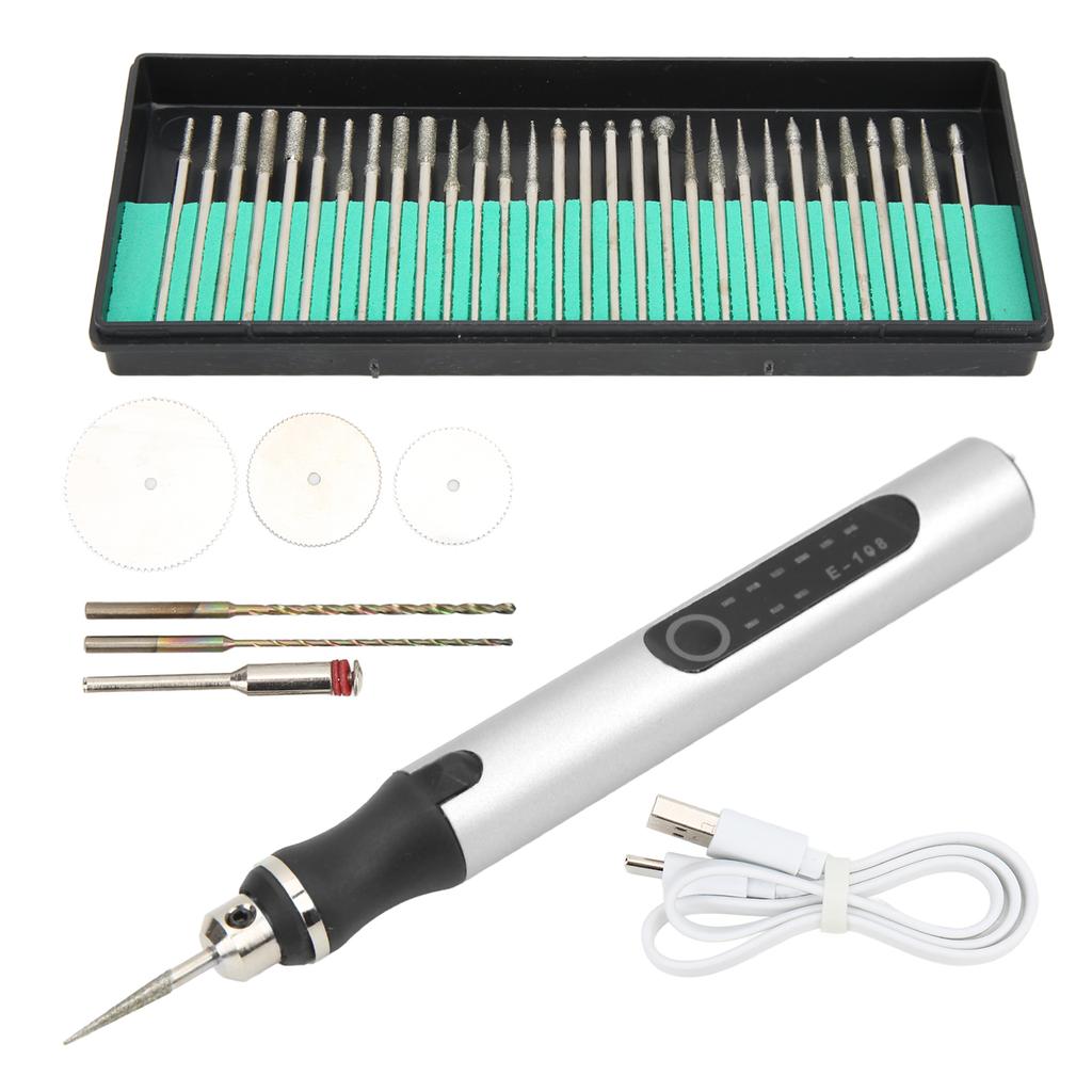 Engraving Pen Portable Wireless Charging 3 Speed DIY Drilling Cutting Grinding Lettering Metal Etching Pen Tool