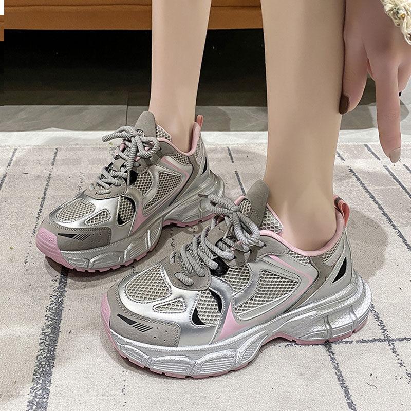Women Vulcanized Shoe Mesh Breathable Comfortable Platform Women Autumn New Fashion Casual Sport Shoes Women Designer Sneakers
