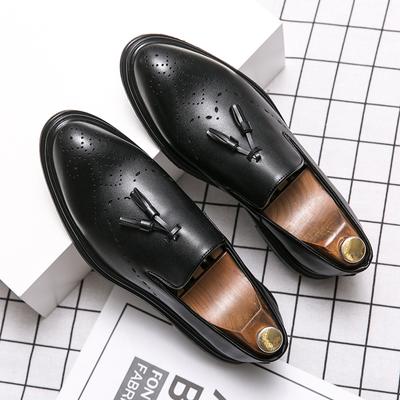Mode 2024 Quasten Gentleman Kleiderschuhe Herren Brogues Oxford Schuhe Hoch Slipper Formelle Schuhe Klassische Herren Business Lederschuhe Lässig
