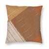 Warm Color Stripes Contemporary Square Pillowcase Polyester Linen Velvet Creative Zip Decor Sofa Seater Cushion Cover Wholesale