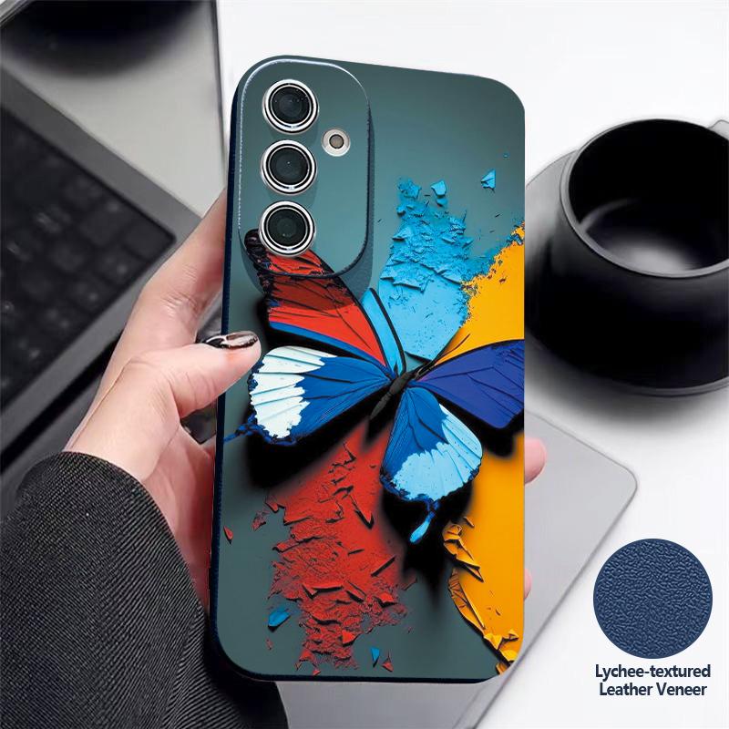 Fancy Butterfly Print Case For Samsung A18 A57 A37 A17 A56 A36 A26 A16 A55 A35 A25 A15 A54 S21 FE S22 S23 S24 Plus S25 S26 Ultra Silicone Cover