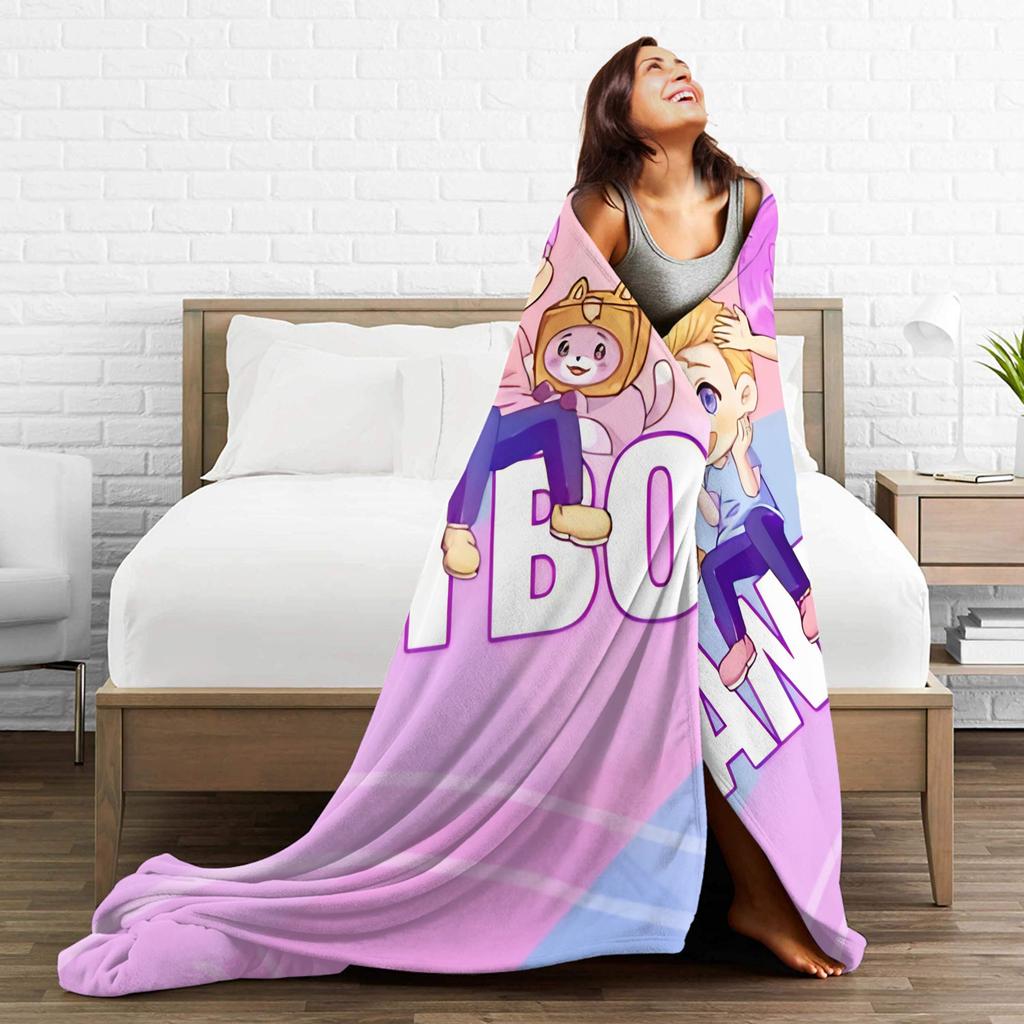 Foxy Boxy and Rocky Lankybox Blankets Quality Super Soft Bedding Throws Winter Picnic Home Decor Fashion Bedspread