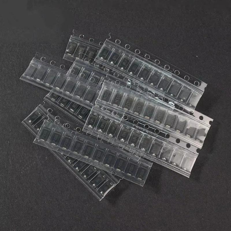 90ks 9 typů usměrňovacích diod Schottky SMD diodová sada 1N4007 1N4001 1N4004 Ss14 Ss16 Ss24 Ss26 Ss34 Ss36