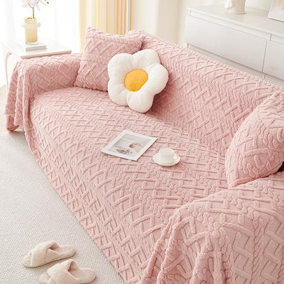 Autunno e Inverno Asciugamano da Divano Peluche Copridivano in Lana d'Agnello Tessuto Copridivano Fodera Crema Stile Semplice Moderno Copridivano Ispessito