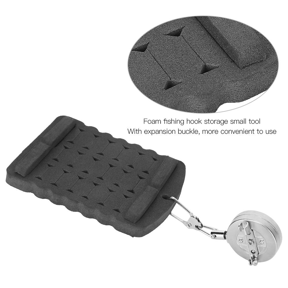 Fish Hook Storage Foam with Expansion Buckle Fly Fishing Bait Hanging Board Accessory