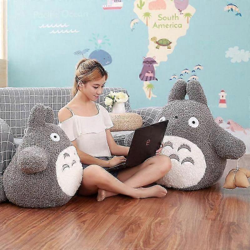 Large Totoro Plush Toy and Pillow, Cartoon Stuffed Doll for Girls and Children's Birthday Gifts
