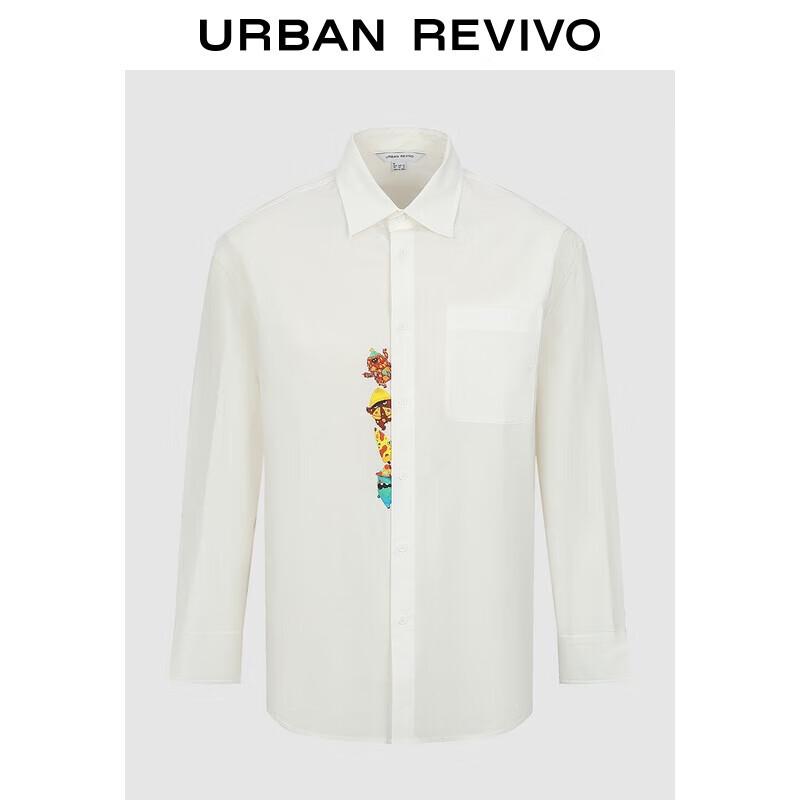 

UR Men s Autumn Casual Print Lapel Shirt L