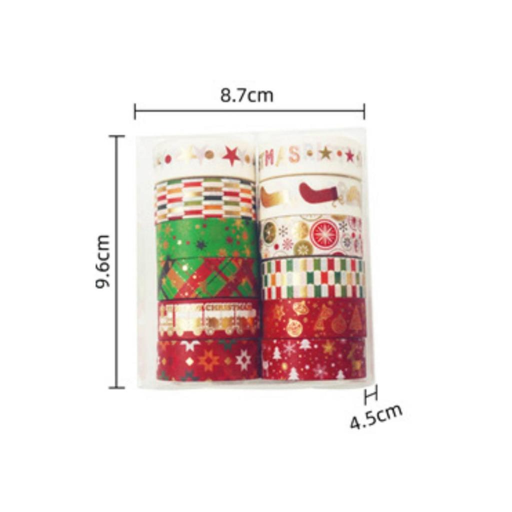 12 Pieces Decorative Washi Tape Long-Lasting Rolls Reflective