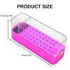 Visible Drill Bit Storage Box 40Slot Transparent Case Ergonmic Design For Home&Salon Manicurists Thickened AntiTip Base