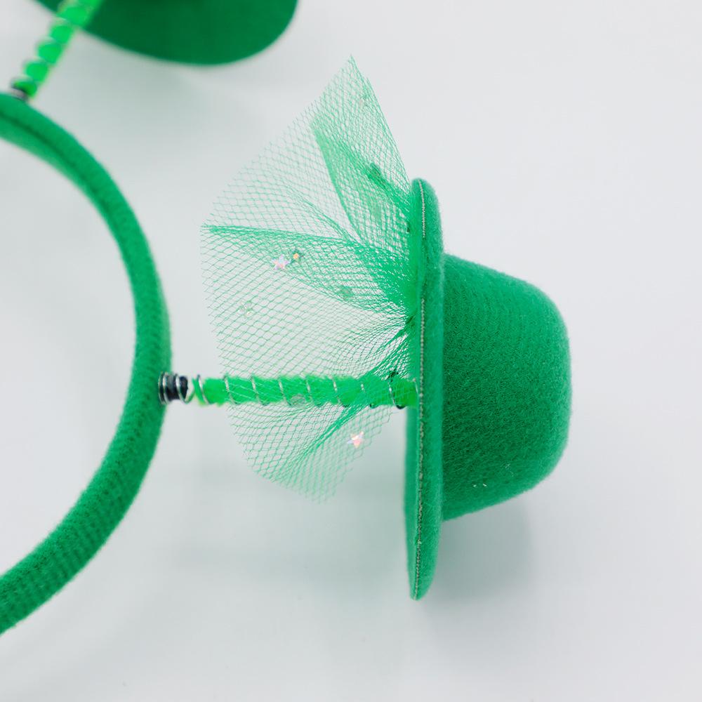 Cross-Border for St Patrick's Day Shamrock Irish Guardian Carnival Party Unisex Handmade Decorative Headband