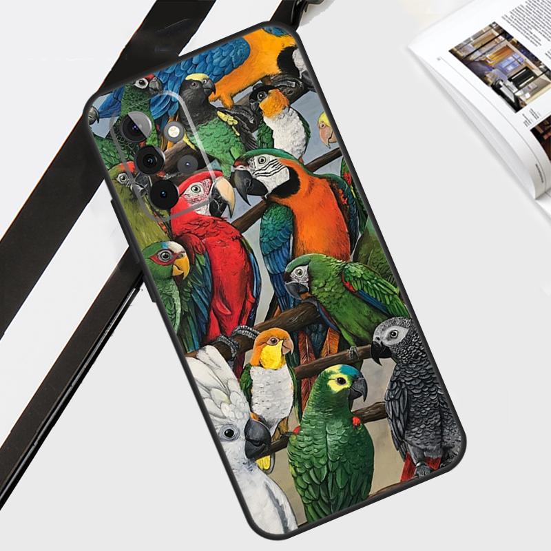 Animal Parrot Birds Case For Samsung Galaxy A55 A35 A15 A56 A36 A26 A16 A06 A54 A34 A14 A12 A22 A32 A52 A13 A53