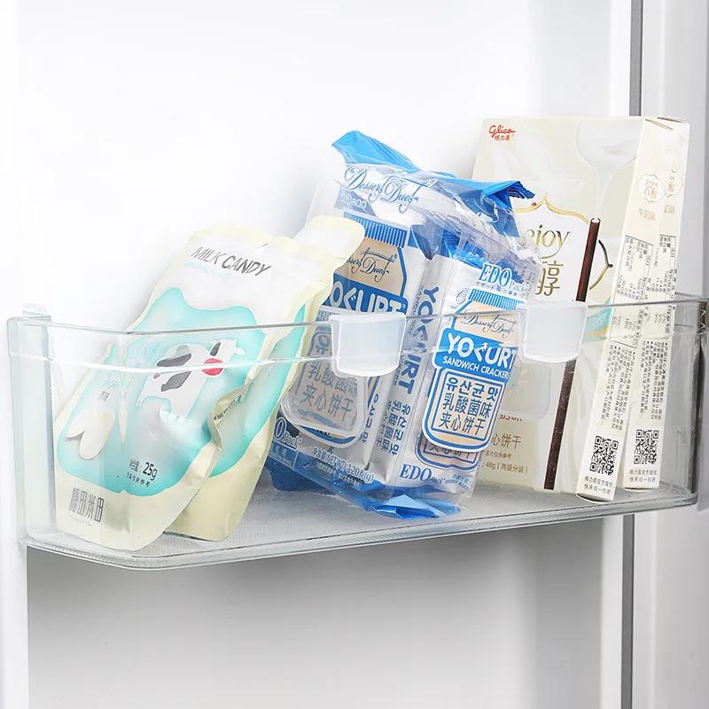 4Pcs Home Refrigerator Storage Partition Board Retractable Plastic Divider Storage Splint Kitchen Bottle Can Shelf Organizer