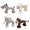 Plush Dog Chew Toy Squeaky Linen Stuffed Animals Interactive Puppy Teething Toy for Small And Medium Dogs Teeth Cleaning
