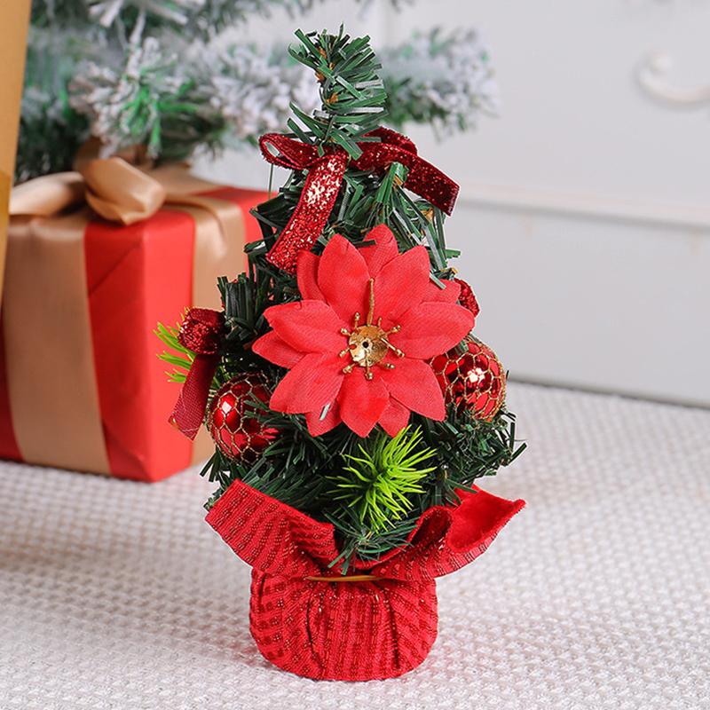 

1Pcs 2025New Mini Small Christmas Tree Red Office Christmas Tree Restaurant Desktop Christmas Decorations 0.2M