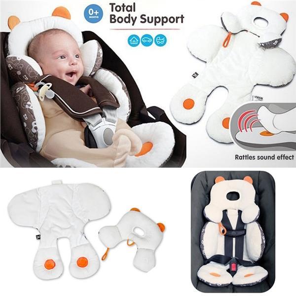 Lovely Cartoon Head Support Stroller Car Seat Fastening Belt Sleep Safety Strap for Kids 1pc Blue Elephant