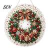 Christmas Tree Ornaments Acrylic Hanging Ornament, Faux Pearl Art DIY Painting Holiday Gift Ideas Suncatcher, 20cm Glowing Window Decor for