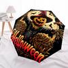 1pc Halloween Horror Pumpkin Patch Automatic Folding Umbrella, Lightweight Retractable Compact Travel Umbrella, 8-Rib Sturdy Frame082