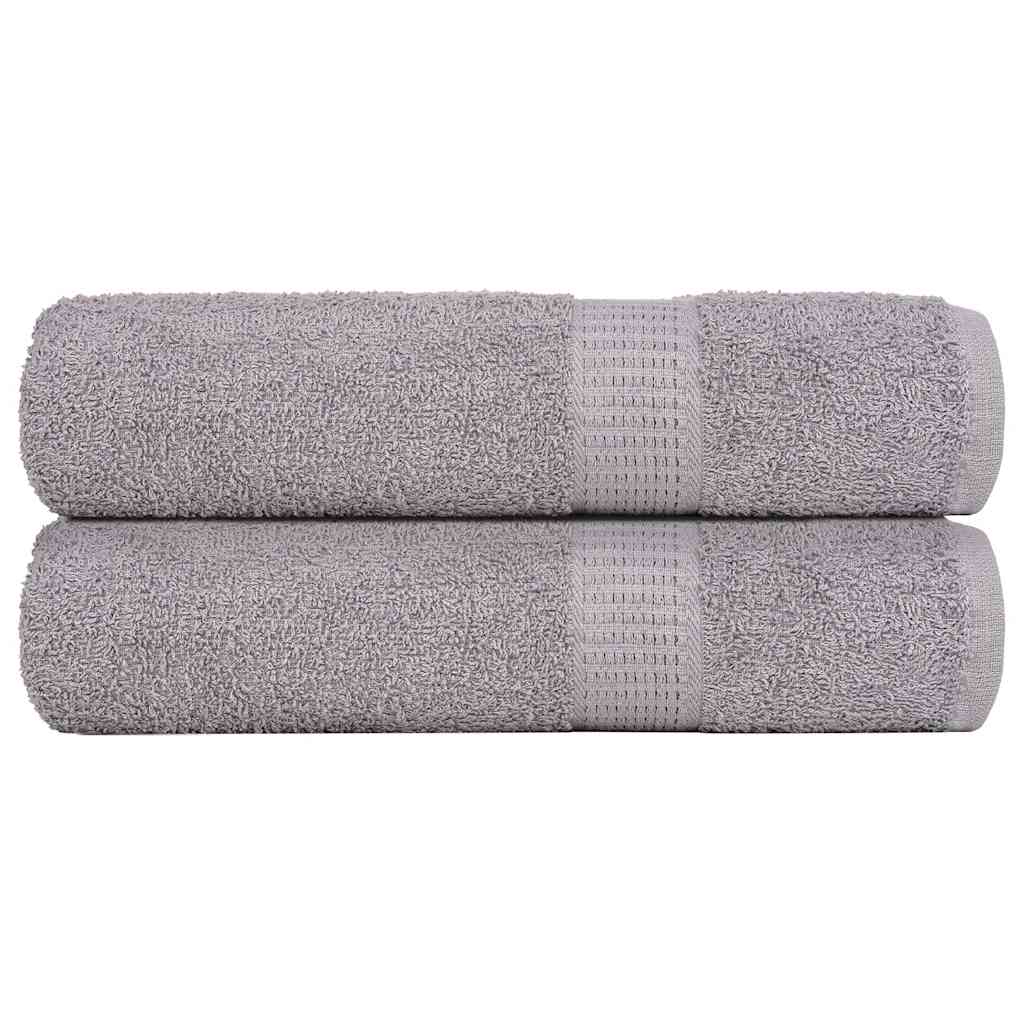 Vidaxl Ręczniki Do Rąk 2 Szt. Szare 50X100 Cm 360 Gsm 100% Bawełna