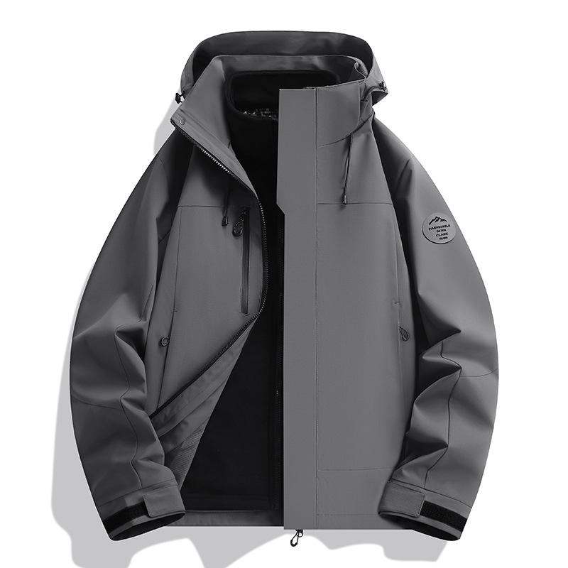 Unisex Windproof Winter Jacket: Warm, Fleece-Lined, 3-in-1 Outdoor Workwear Suit