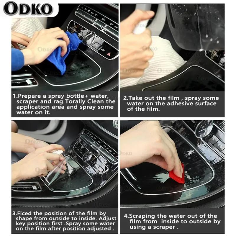 For Genesis GV80 -Car Interior Center Console Transparent TPU Protective Film Anti-scratch Repair Film Accessories Refit