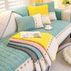 Thicken Velvet  Couch Cover Non-slip L Shape Sofa Slipcover Loveseat Lace Armchair Towel Furniture Protector Customize