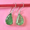 CERTIFIED Fancy Natural Green Emerald 925 Sterling Silver Stone 68 Ct Earring MY.ER-37-NS