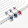 Gusen Light Luxury French Court Style Gemstone Drop Earrings for Women