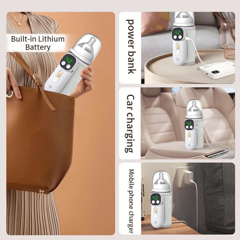 Cordless Milk Bottle Thermal Insulator With Voice Control 18W Fast Heating ABS Fabric Safe Design