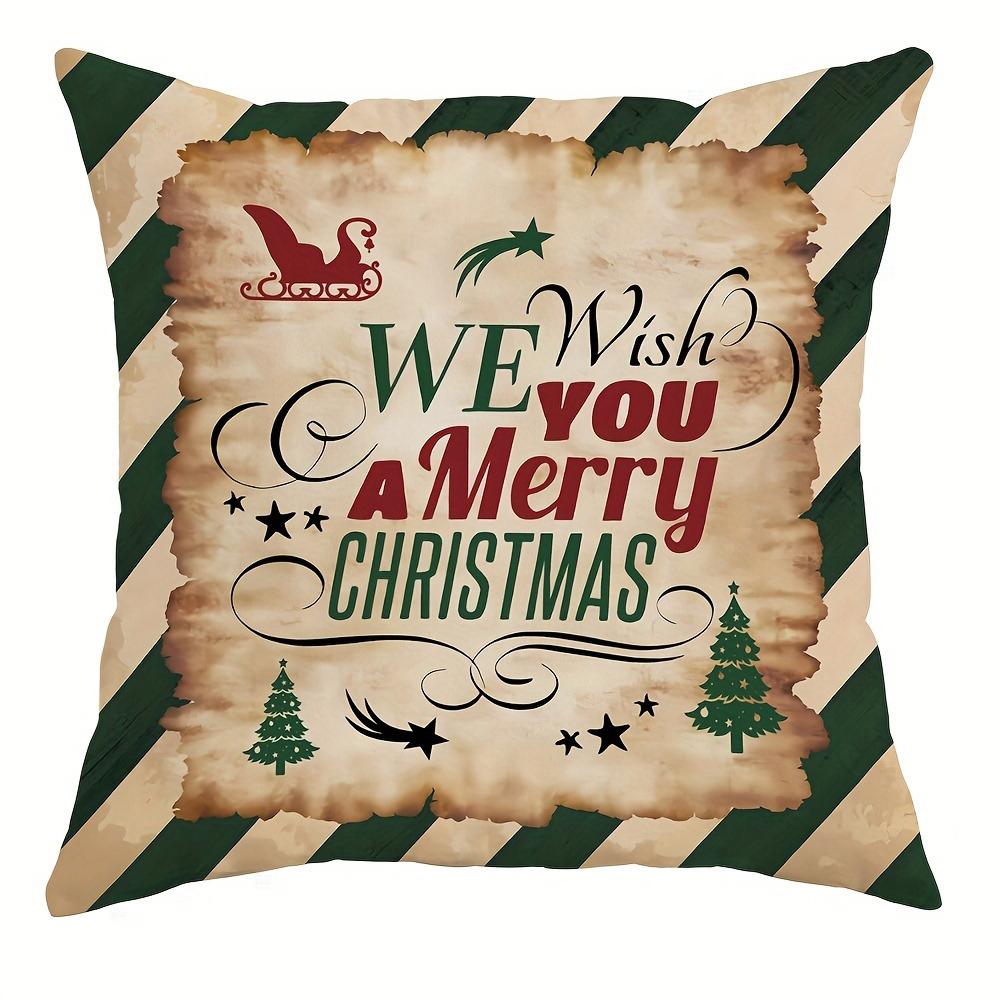 Christmas Day party decoration pillowcase retro style suitable for home room living room sofa cushion cover 45x45cm