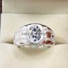 Moissanite Oval Cut Gemstone With 925 Sterling Silver Ring For Men's #B309 JL375681962395