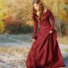 Medieval Retro Multi-colored Dress Women's Long Performance Clothes Women's Clothing