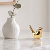 Wear-resistant Bird Decor Ceramic Statues, Modern Gold Decoration, Nordic Style Multi-size Ornaments Figurine for Home Office Desktop Gilded